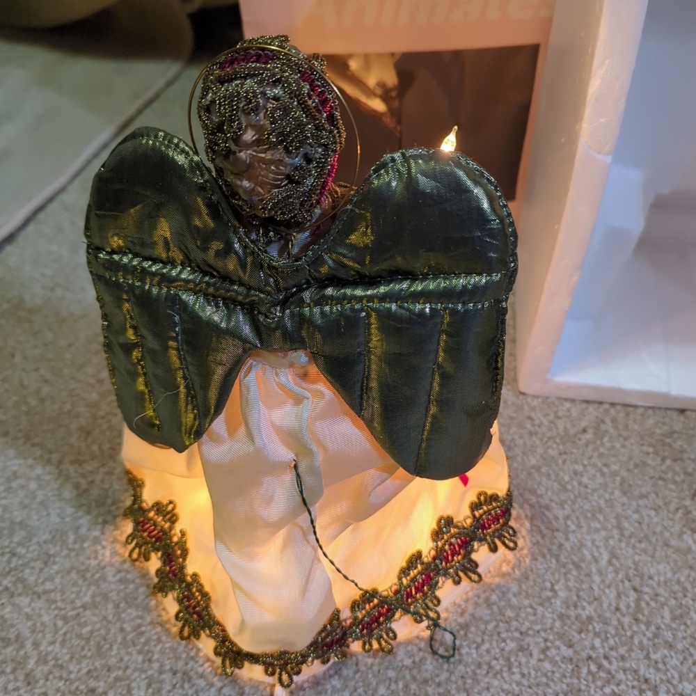Vintage Ani-Mates Lighted Animated Christmas Angel 11"  Moves + Original Box EUC - Picture 5 of 14